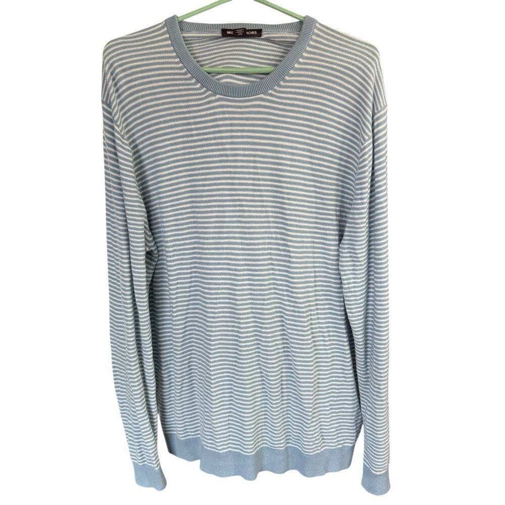 Michael Kors Thermal Blue Striped Breton XL L/S Fishermancore Coastalpreppy Prep
